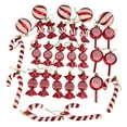 thumbnail image 5 of Candy Cane Christmas Ball Decorations,30 Pcs Shatterproof Plastic Red and White Candies Christmas Tree Hanging Ornaments for Home Holiday Christmas Tree Ornaments, 5 of 8