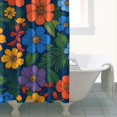 thumbnail image 4 of Pioneer Flower Floral Print Pattern Shower Curtain 72"x72" ,Bathroom Decorative Shower Curtains Set with 12 Hooks,Modern Waterproof Washable Shower Curtain, 4 of 6