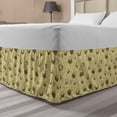 thumbnail image 1 of Floral Bed Skirt, Top View Illustration of Flowers and Petals Budding, Elastic Bedskirt Dust Ruffle Wrap Around for Bedding Decor, 4 Sizes, Green Multicolor, by Ambesonne, 1 of 2