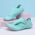 thumbnail image 4 of YOUYEDIAN Girls Boys Swim Water Shoes Kids Barefoot Aqua Sneakers Shoe for Beach Hiking Diving Boating River Outdoor Water Sports (Cyan, 6 Big Kid), 4 of 8