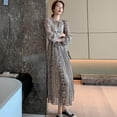 thumbnail image 4 of Retro Irregular Plus Size Chiffon Dress Female Spring And Autumn Skirt, 4 of 9