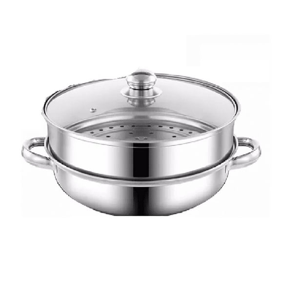 Olla De Acero Inoxidable, Vaporera De Cocina 2 Capas plata