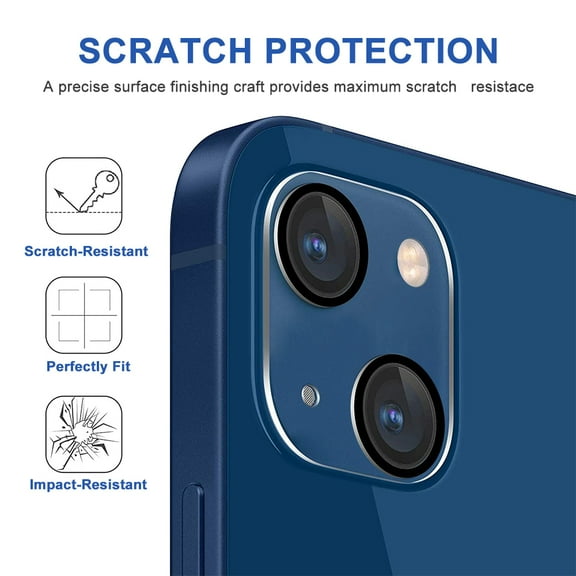 Xpm Screen Protector for Apple iPhone 14 (6.1") Camera Lens Protector Tempered Glass Rear Back Camera Protective Lens Shield, Case Friendly Cover for iPhone 14 - Clear