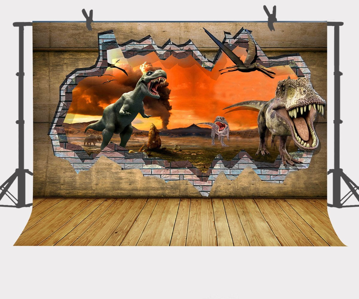 MOHome Polyster Background 7x5ft Dinosaur Photography Backdrop Children