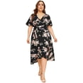 thumbnail image 4 of Vestido largo bohemio alto y bajo asimétrico con cintura imperio para mujer, 4 of 6
