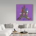 thumbnail image 3 of Trademark Fine Art 'Eiffel Tower On Purple' Canvas Art by Brian Nash, 3 of 3