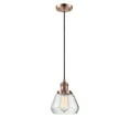 thumbnail image 2 of Innovations Lighting  Fulton - 1 Light 7" Cord Hung Mini Pendant Clear/Antique Copper, 2 of 5