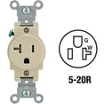 thumbnail image 3 of Enchufe Leviton R51-T5020-0IS de 20 A, color marfil, resistente al temple, 3 of 3