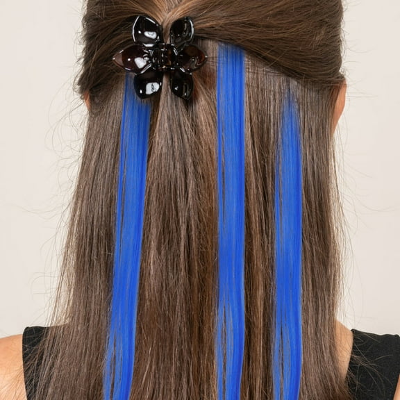 NICERIO 10Pcs Washable Clip in Straight Hair Extensions for Style Change