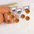 thumbnail image 2 of Basketball Cake Insert Cupcakes Basketball Sports Party Decor Treat Picks Sports Decor Party Decor Cake Pick Baby, 2 of 6