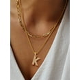 thumbnail image 5 of FindChic Big Initial Necklace for Women 14K Gold Plated Letter K Pendants Jewelry Gifts for Men Son Birthday, 5 of 9