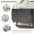 thumbnail image 6 of Gzxs Accent Cabinet, Wooden Storage Cabinet with 3 Doors, Mid Century Modern Sideboard Buffet Cabinet with Storage Shelves, for Living Room Entryway Office, Gray, 6 of 10