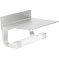 thumbnail image 2 of Accessory-Space Aluminum Wall?Mounted Roll Paper Rack Toilet Paper Holder with Phone Storage Shelf Silver, 2 of 7