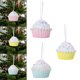thumbnail image 1 of Adorno de árbol de rosquilla de espuma de la serie Christmas Macaron | Decoración colgante de mini pastel de helado Azul claro Rosa Amarillo 2,95x2,36" | Accesorio festivo ligero y seguro, 1 of 6