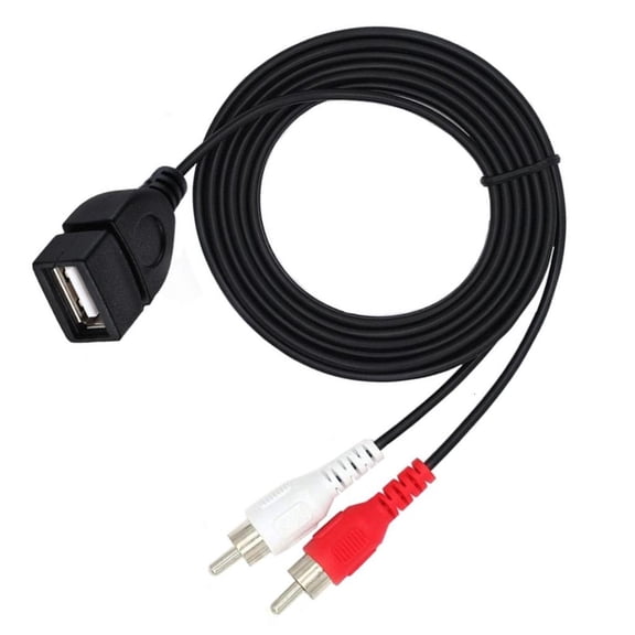 USB Female to 2RCA Male TV Video Composite Adapter Converters Cable Video Extension Cord for Phone Tablet Home Theater