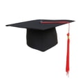 thumbnail image 1 of Graduation Cap Hat Adults Student Mortar Board Graduation Hat Cap Fancy Dress Accessory Photo Props, 1 of 1