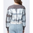 thumbnail image 4 of URBAN DAIZY Women's Tie Dye Print Crop Pullover Cropped French Terry Long Sleeve Sweatshirt Casual Tops Charcoal M, 4 of 6