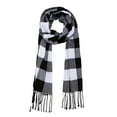 thumbnail image 2 of 1PC Scarf White Cotton Unisex Fashion Warm Shawls Scarves Scarf Kids Womens Plaid Plaid Tassel Scarfs, 2 of 6