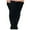 Black, variant on DQRPSEETB Women Soild Plus Size Over Knee Cotton Socks Extra Long Extra Thick Thigh Socks Tall Socks with Elastic No Slip Belt Long Socks for Winter Silver