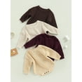 thumbnail image 6 of Coduop Newborn Baby Girls Boys Knit Romper Long Sleeve Bodysuit Jumpsuits Tops, 6 of 7