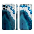 thumbnail image 3 of DesignSkinz Bright Blue Agate Slice Full-Body Skin Decal Wrap Cover for iPhone 12 Pro, 3 of 9