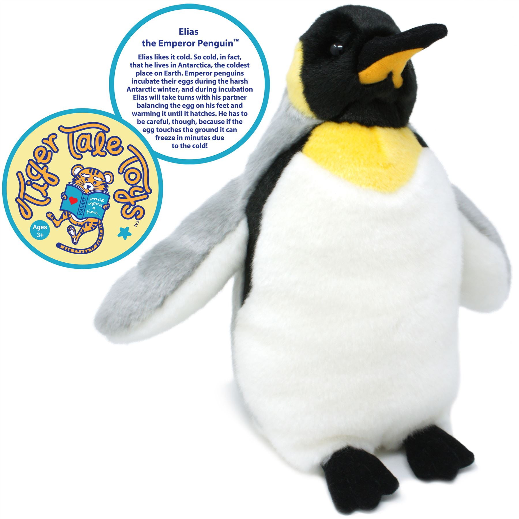 Elias the Emperor Penguin11 Inch Stuffed Animal Plush BirdTiger Tale Toys 