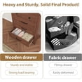 thumbnail image 5 of 4 Drawer Dresser for Bedroom,34.8" Tall Bedroom Dresser with Large Drawer& Black Handles,Wooden Storage Organizer Cabinet Chest of Drawer for Living Room,Hallway, 5 of 7
