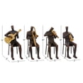 thumbnail image 3 of 5"W, 8"H Brown Polystone Musician Sculpture with Gold Instruments, by DecMode (4 Count), 3 of 10