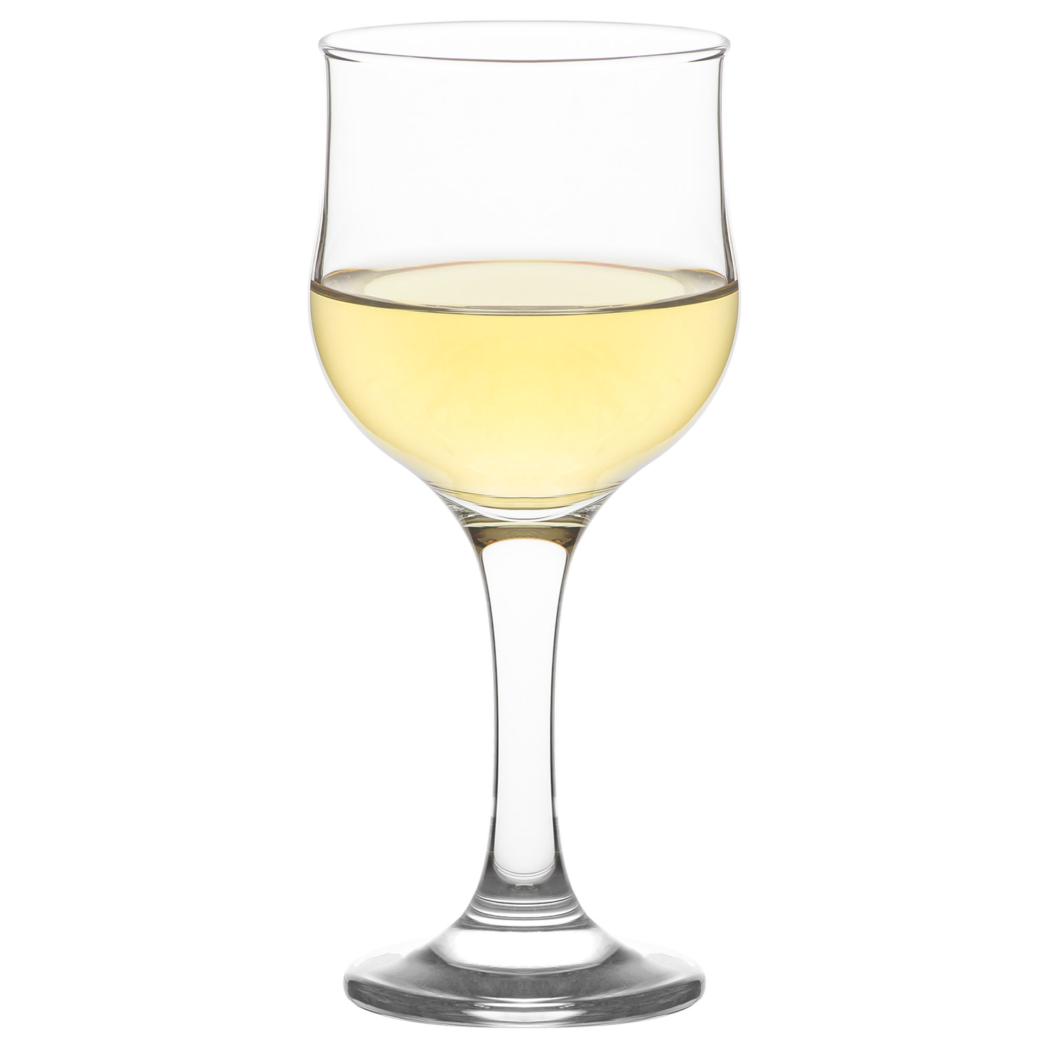 LAV Small Wine Glasses Set of 6 - 8 oz Clear White Wine Glasses Short Stem