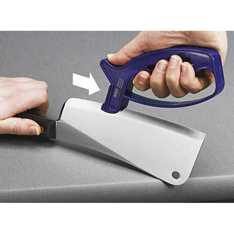 Handle Knife Sharpener  Kitchen Camping Tool 2 Stage Coarse and Fine  Grinding Stainless Steel - 302401