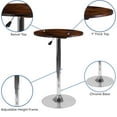 thumbnail image 3 of Flash Furniture Hills 23.5'' Round Adjustable Height Rustic Pine Wood Table (Adjustable Range 26.25'' - 35.5''), 3 of 8