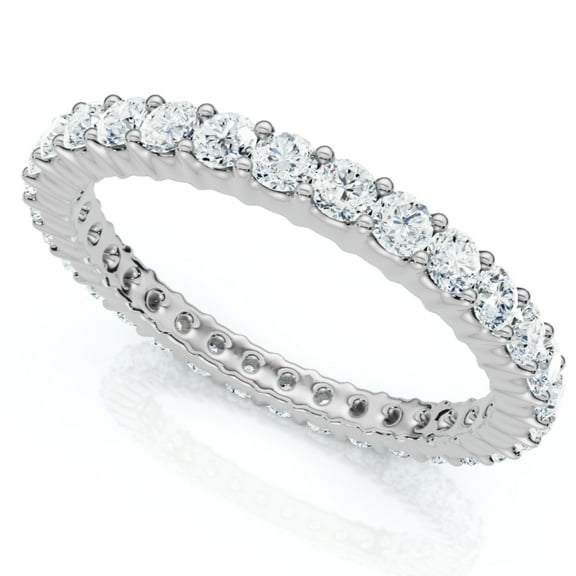 Pompeii 1 Ct Diamond Eternity Lab Grown Ring in White, Yellow, Rose Gold, or Platinum