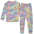 thumbnail image 2 of Dailycode Cotton Pajama Set Snug Fit Long Sleeve Top and Pants for 18M-8Y Colorful Zebra Stripe Animals, 2 of 7