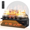thumbnail image 1 of Juego de troncos para chimenea eléctrica de 21 pulgadas con sonido crepitante de 1500 W, 1 of 7