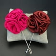 thumbnail image 4 of Windfall 10Pack Men's Lapel Pins Groom Boutonniere Wedding Silk Rose Flowers Accessories Prom Pin Men Suit Decoration, 4 of 8