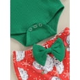 thumbnail image 6 of My First Christmas Baby Girls Outfits Ribbed Romper +Santa Flare Pants +Headband Set Newborn Fall Winter Xmas Holiday Clothes, 6 of 8