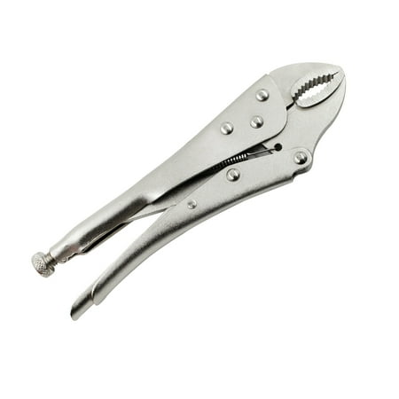 

Jygee Locking Pliers Curved Jaw Vice-Grip Manual High Speed Steel Multifunctional with Round Nose Smooth Handle for Indoor Outdoor Repair Work
