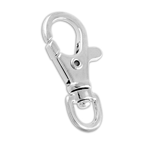 Chrome Lobster Claw Trigger Snap Hook Swivel Eye Pet Leash Strap 11/2