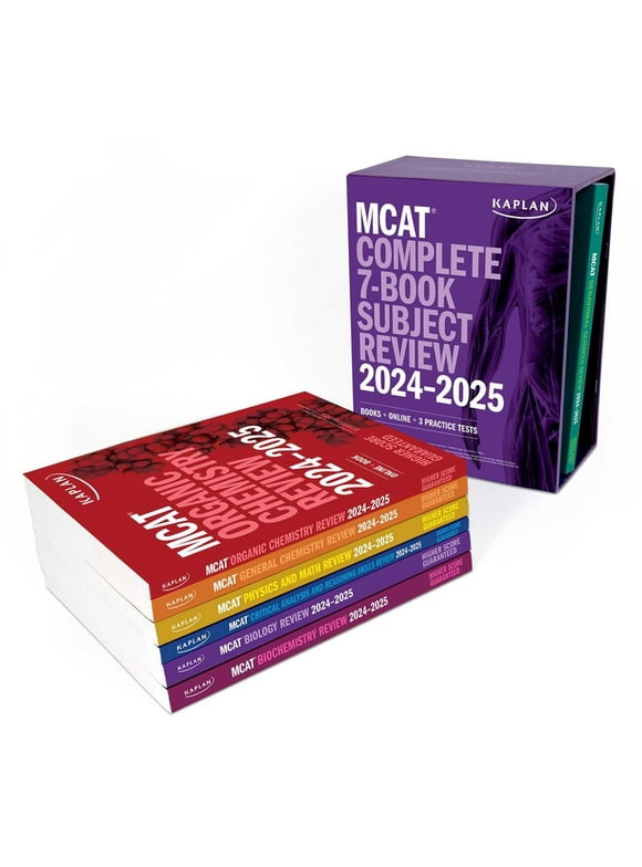 Kaplan Test Prep: MCAT Complete 7-Book Subject Review 2024-2025, Set Includes Books, Online Prep, 3 Practice Tests (Paperback)