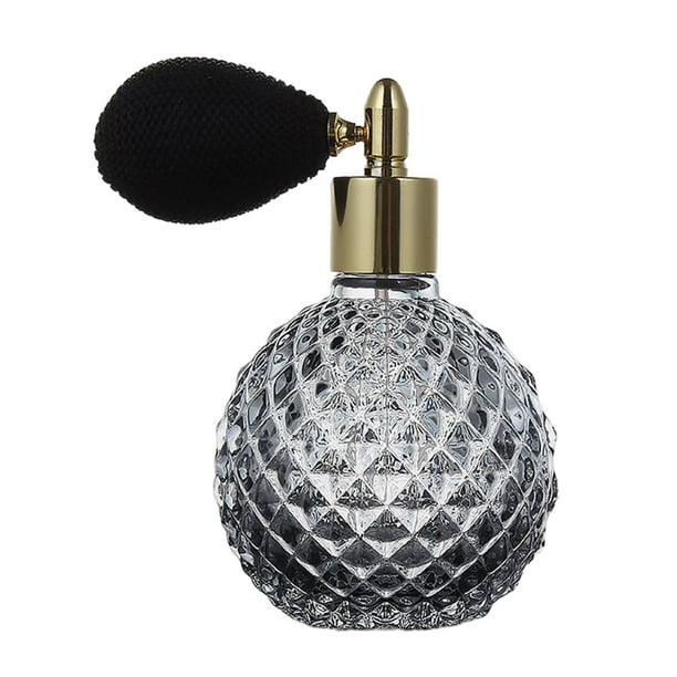 Botella de perfume rellenable de cristal con atomizador, estilo vintage. 100ml