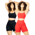 thumbnail image 1 of Set De Dos Conjunto Deportivo Unitalla Casual Mujer Short y Blusa Stretch Comodidad y Estilo, 1 of 5