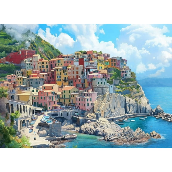 Cinque Terre 1000-Piece Puzzle, (Hardcover)