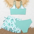 thumbnail image 4 of TOWED22 Teen Girls Swimsuits Teen Kids Cutout Bathing Suits Bikini Set Size 6-15 Years(Mint Green,9-10 Y), 4 of 4