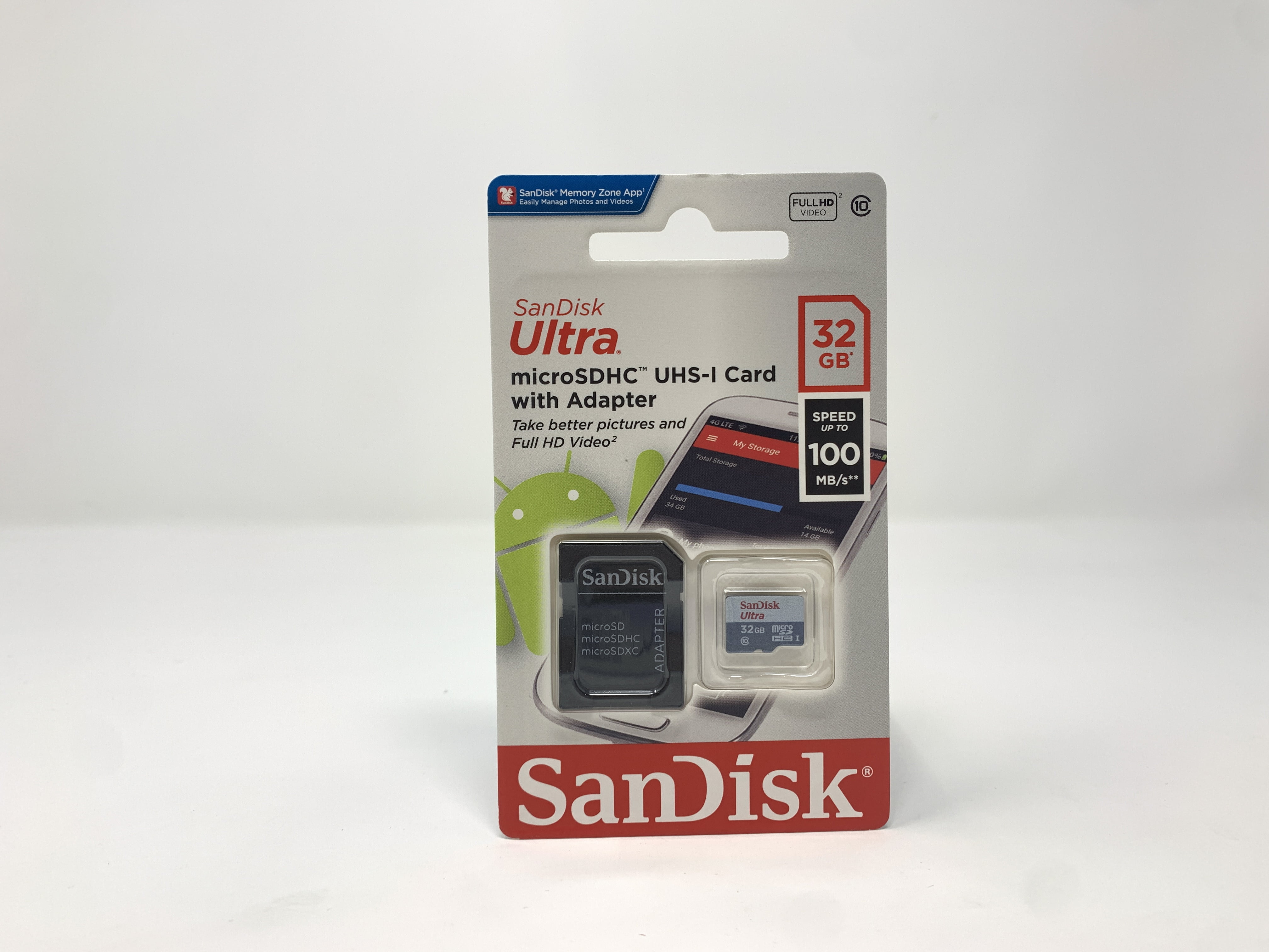 Memoria Micro SD 32GB SanDisk Ultra Clase 10 hasta 80MB/s con Adaptador -  Electronilab