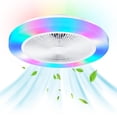 thumbnail image 1 of Ventilador de techo con luz RRDEFSD RGB-LED de perfil bajo de 50 cm, 1 of 7