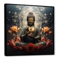 thumbnail image 2 of Designart "Reflections of Serene Buddhism" Spiritual Framed Wall Art - Global Red Buddhism Hallway Framed Wall Art Decor, 2 of 6