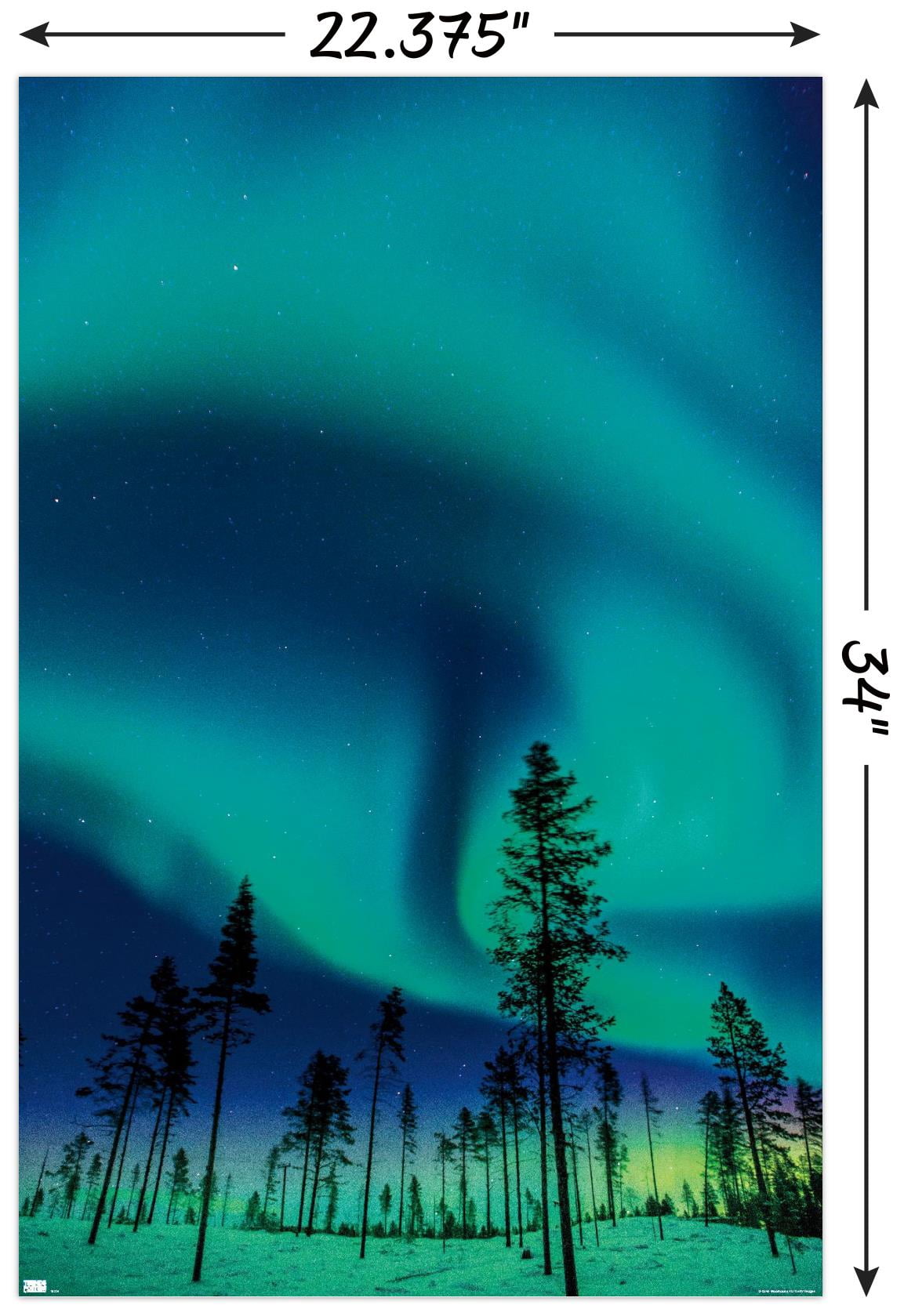 Aurora Borealis Wall Poster, 22.375" x 34"