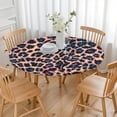 thumbnail image 3 of Leopard Print Pattern Round Fitted Tablecloth with Elastic Edge,Dining Table Cover Waterproof,Outdoor Round Tablecloth for Camping,Dining,Indoor and Outdoor, 3 of 7