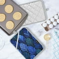 thumbnail image 5 of 2 Pack Pot Holders for Kitchen Heat Resistant Hot Pads Sets for Cooking Baking Blue Batik Leaves Pattern, 5 of 7