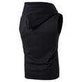 thumbnail image 2 of YONGHS Men's Sleeveless Zip Up Hooded Tank Top Gym Workout Running Shirts Bodybuilding Muscle Vest Black XL, 2 of 3